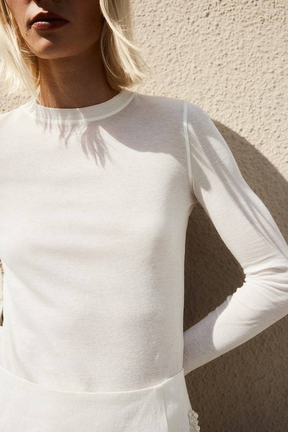 HM Jerseyshirt aus Pima-Baumwolle Große Rabatte