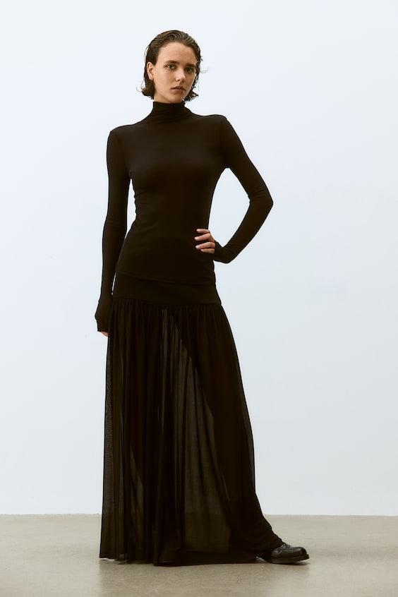 HM Shirt mit Turtleneck aus Pima-Baumwolle Super Sparpreis