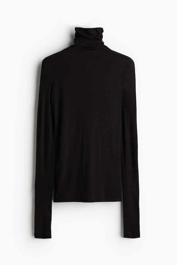 HM Shirt mit Turtleneck aus Pima-Baumwolle Super Sparpreis
