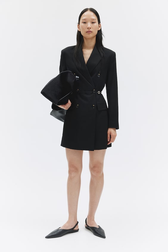 HM Blazerkleid mit Gürtel Kostenlose Rückgabe