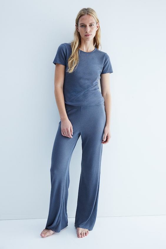 HM Gerippter Pyjama Sonderangebot der Fabrik