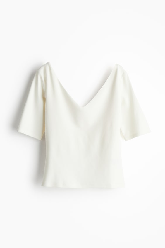 HM V-neck jersey top Kostenloser Versand international