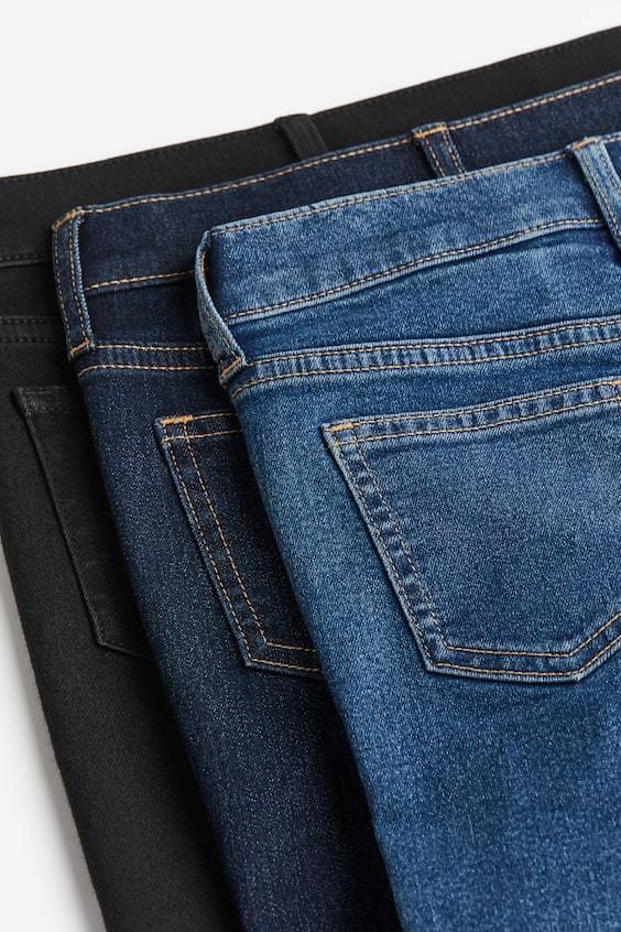 HM 3er-Pack Comfort Stretch Slim Fit Jeans Schlussverkauf