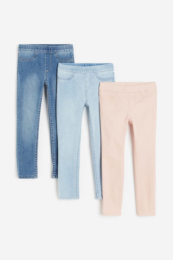HM 3er-Pack Denimjeggings Flash Sale