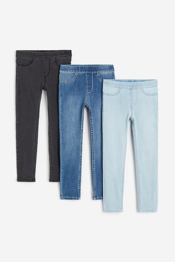 HM 3er-Pack Denimjeggings Zeitlich begrenztes Angebot