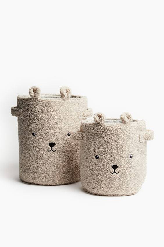 HM Kleiner Aufbewahrungskorb aus Teddyfleece zollfrei