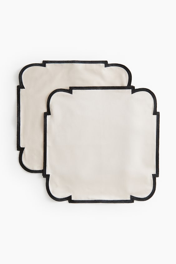 HM 2er-Pack Tischsets und Servietten aus Baumwolle 50% Rabatt mit kostenlosem Versand