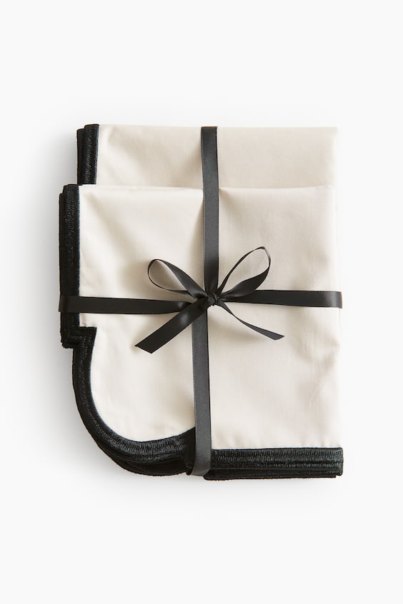 HM 2er-Pack Tischsets und Servietten aus Baumwolle 50% Rabatt mit kostenlosem Versand