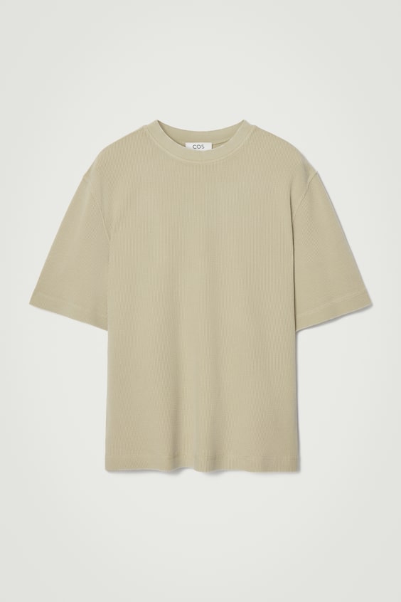 HM LOCKER GESCHNITTENES T-SHIRT AUS WAFFEL-JERSEY Nur noch ein Tag übrig