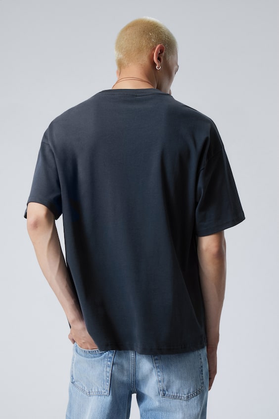 HM Bedrucktes kastiges T-Shirt Kostenloser Versand international