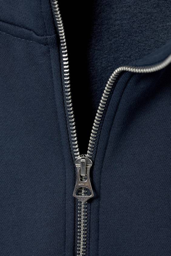 HM Lockerer, schwerer Pullover mit Teilreißverschluss Fabrikladen