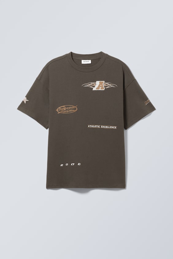 HM Bedrucktes kastiges T-Shirt Begrenzt auf 3 Tage
