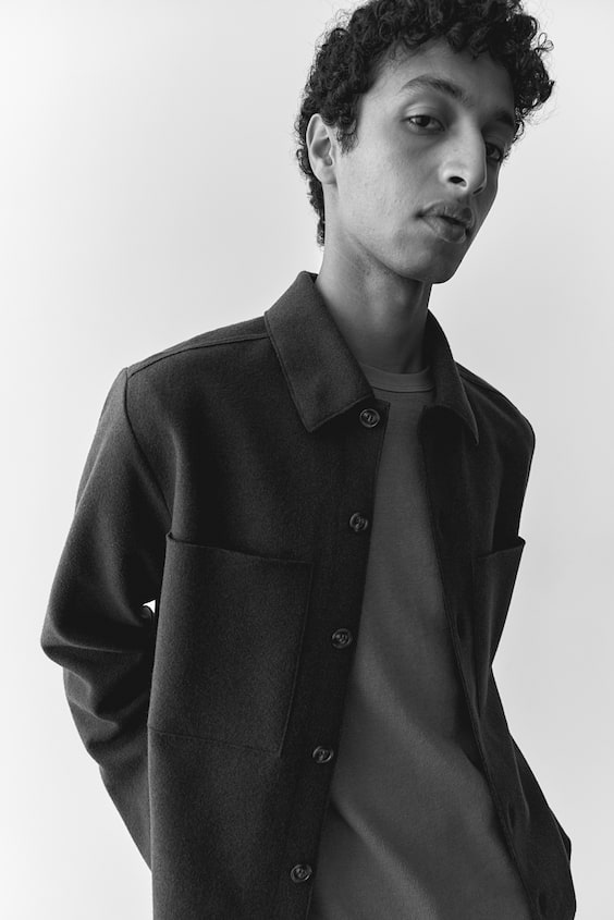 HM Overshirt aus Wollmix Regular Fit Großer Ausverkauf