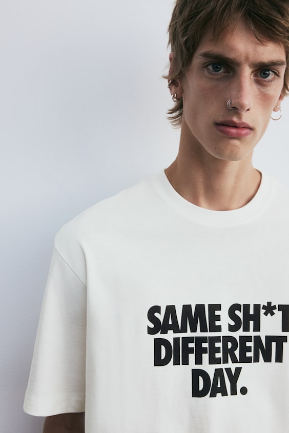 HM Bedrucktes T-Shirt in Loose Fit Osterangebot