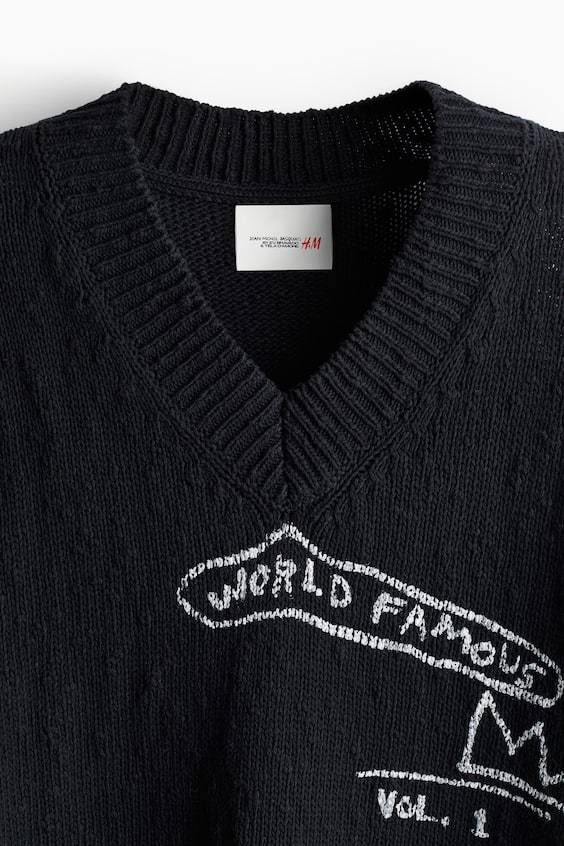 HM V-Pullover aus Baumwolle in Loose Fit Heißer Verkauf