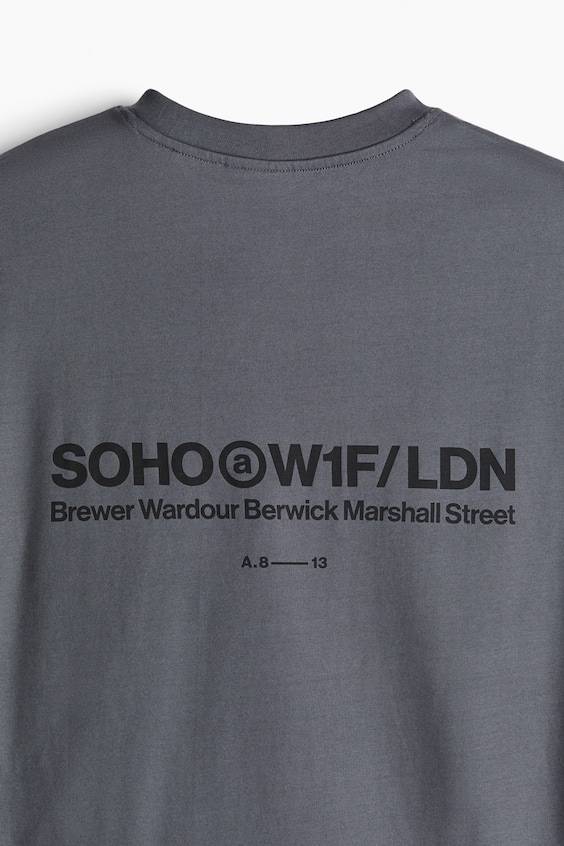 HM Bedrucktes T-Shirt in Loose Fit Zeitlich begrenztes Angebot