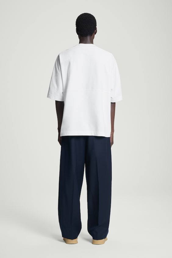 HM GEWICHTIGES OVERSIZED-T-SHIRT MIT KRAGEN Saisonale Angebote