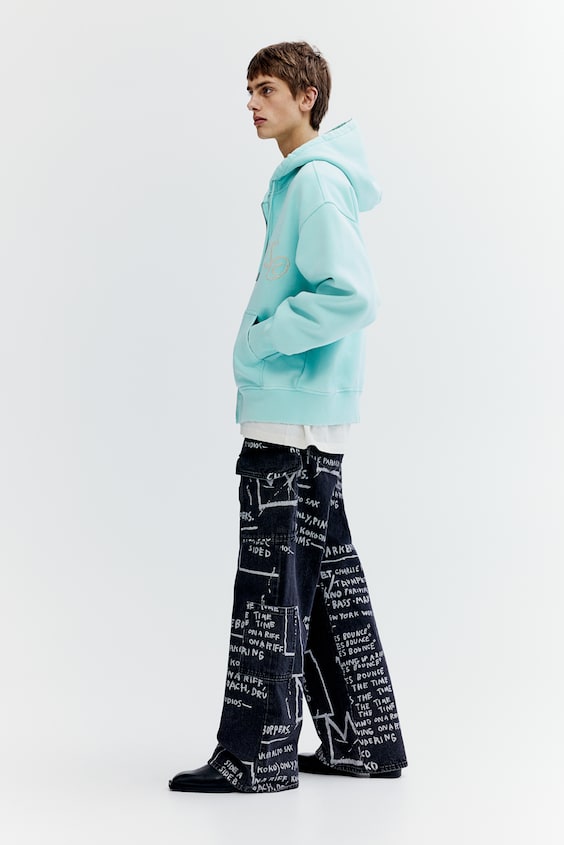 HM Hoodiejacke aus Baumwolle in Oversized Fit Sonderangebote