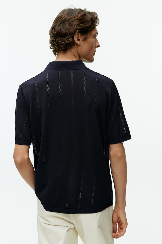 HM Poloshirt im Pointelle-Strick Super Sparpreis