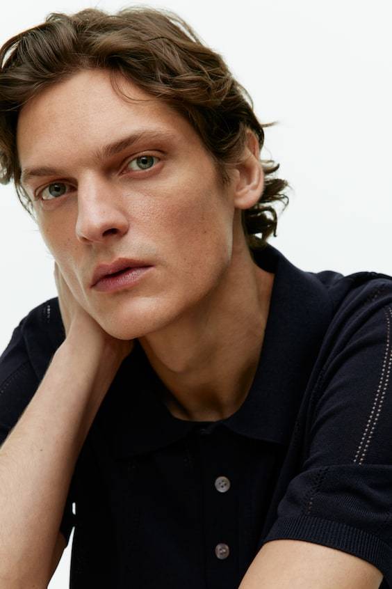 HM Poloshirt im Pointelle-Strick Super Sparpreis
