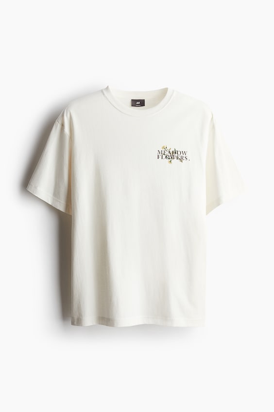 HM Bedrucktes T-Shirt in Loose Fit Letzter Tag