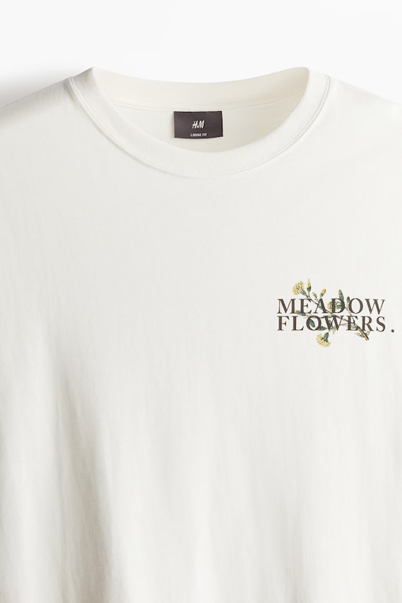 HM Bedrucktes T-Shirt in Loose Fit Letzter Tag