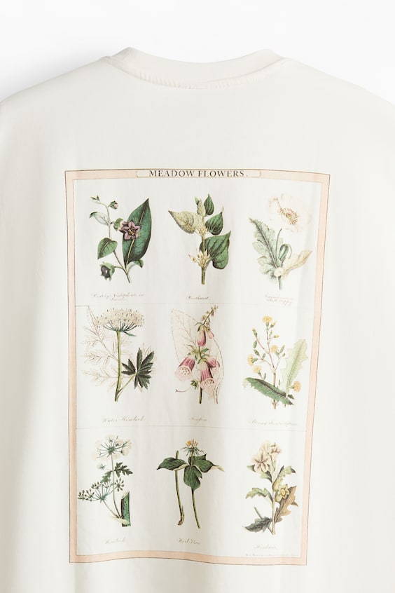 HM Bedrucktes T-Shirt in Loose Fit Letzter Tag