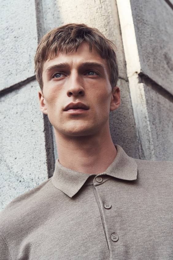HM Feinstrick-Poloshirt in Slim Fit Clearance-Verkauf