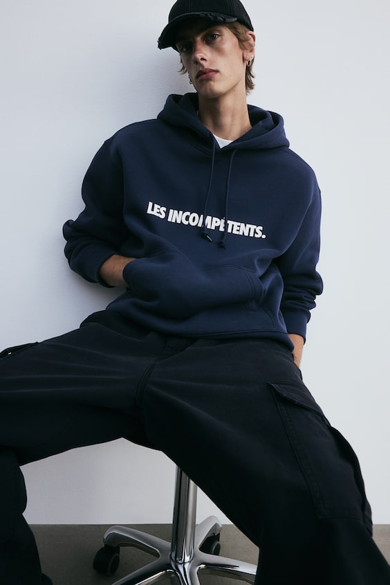 HM Bedruckter Hoodie in Oversized Fit Speichern exportieren