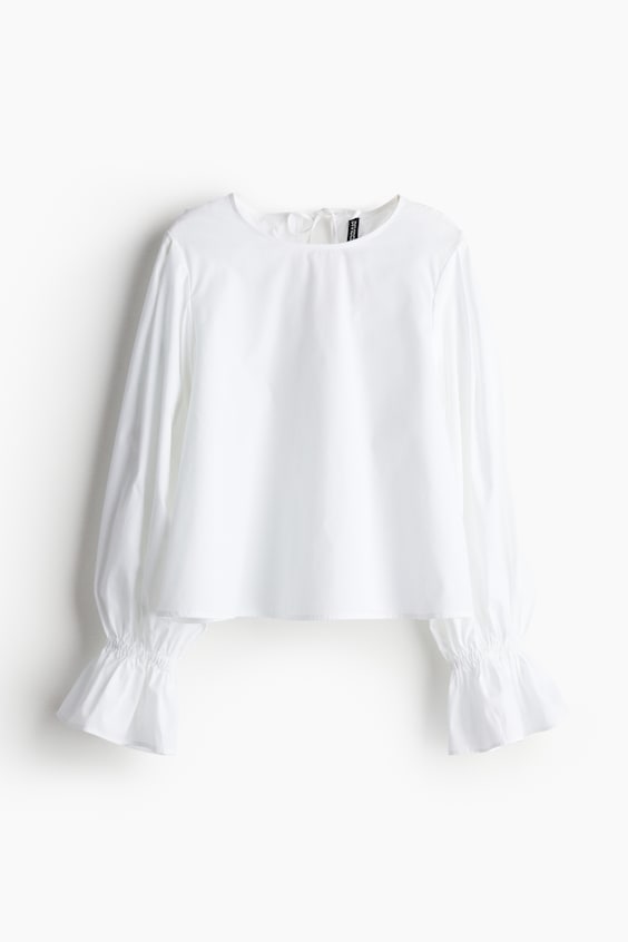 HM Baumwollbluse mit Bindedetail Osterangebot