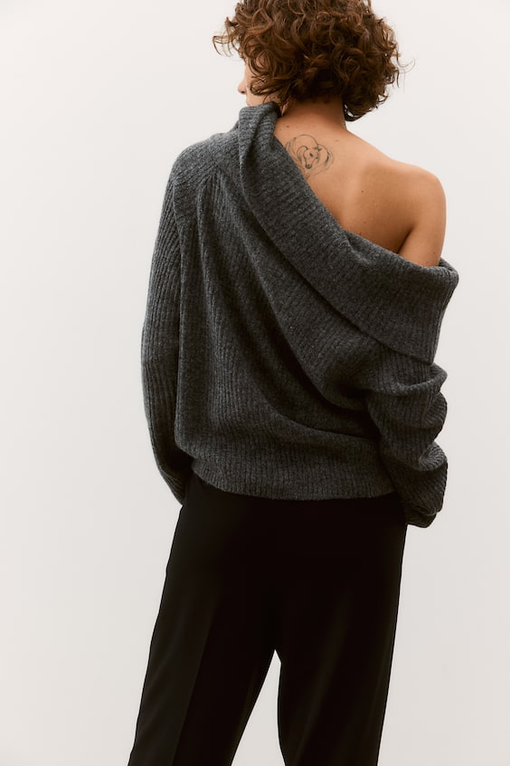 HM Schulterfreier Pullover Top Angebot