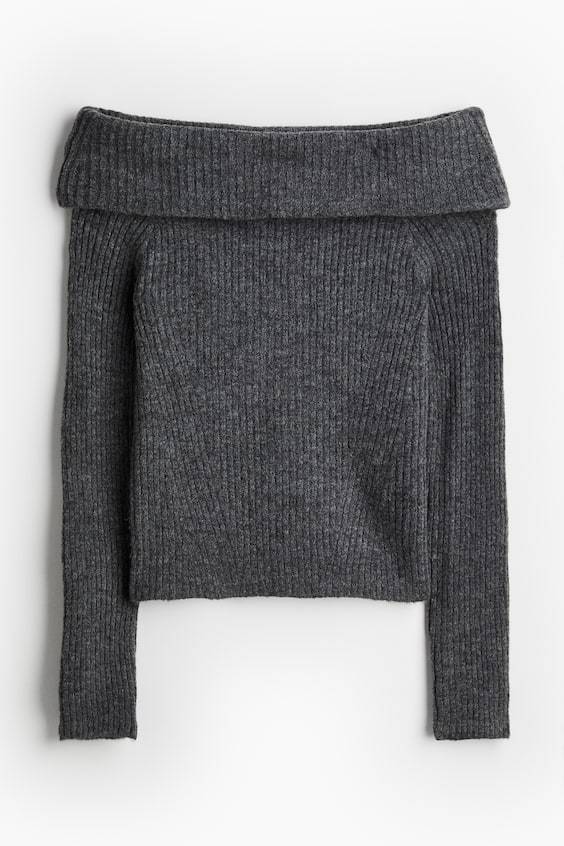 HM Schulterfreier Pullover Top Angebot