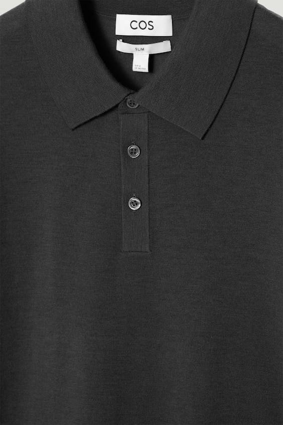 HM SCHMAL GESCHNITTENES POLOSHIRT AUS MERINOWOLLE Riesige Ersparnisse