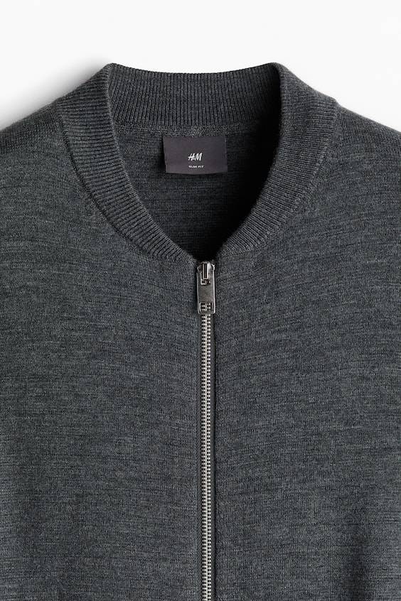 HM Feinstrick-Cardigan im Pilotenlook in Slim Fit VIP-Rabatte