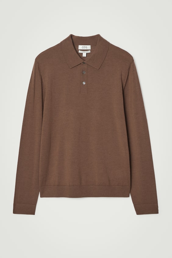 HM SCHMAL GESCHNITTENES POLOSHIRT AUS MERINOWOLLE Kostenlose Rückgabe