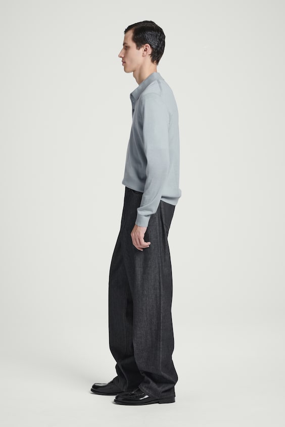 HM SCHMAL GESCHNITTENES POLOSHIRT AUS MERINOWOLLE Neueste Stile