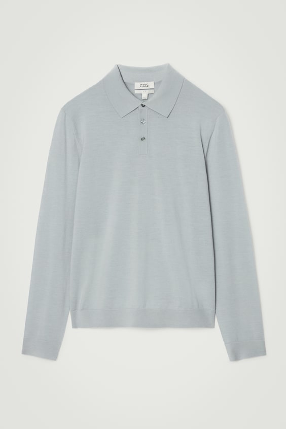 HM SCHMAL GESCHNITTENES POLOSHIRT AUS MERINOWOLLE Neueste Stile