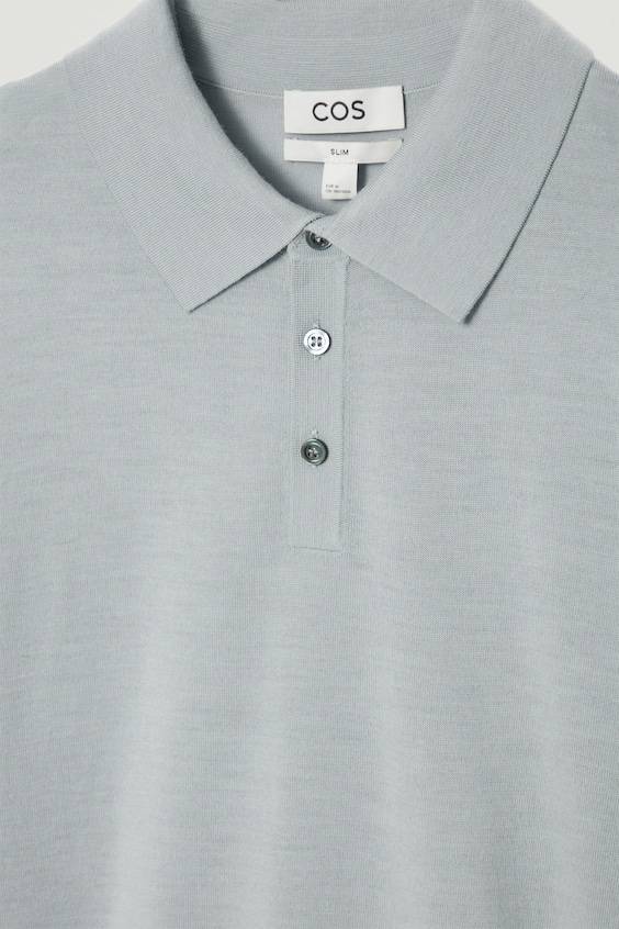 HM SCHMAL GESCHNITTENES POLOSHIRT AUS MERINOWOLLE Neueste Stile
