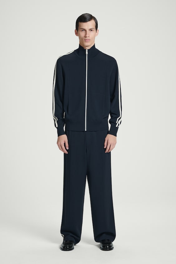 HM STRICK-TRAININGSJACKE MIT KONTRASTSTREIFEN Letzte 2 Tage