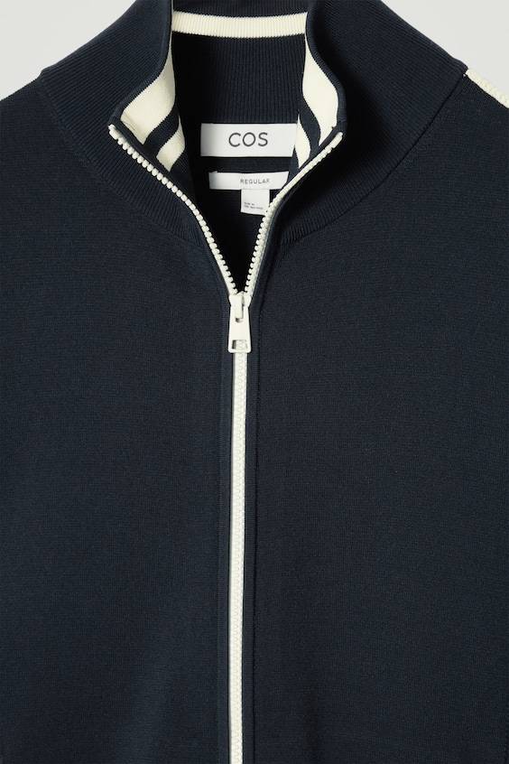 HM STRICK-TRAININGSJACKE MIT KONTRASTSTREIFEN Letzte 2 Tage