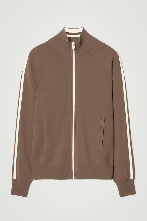 HM STRICK-TRAININGSJACKE MIT KONTRASTSTREIFEN Letzter Tag