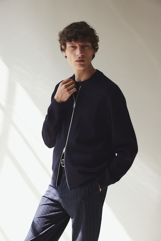 HM Feinstrick-Cardigan im Pilotenlook in Slim Fit Zeitbegrenzte Promotion