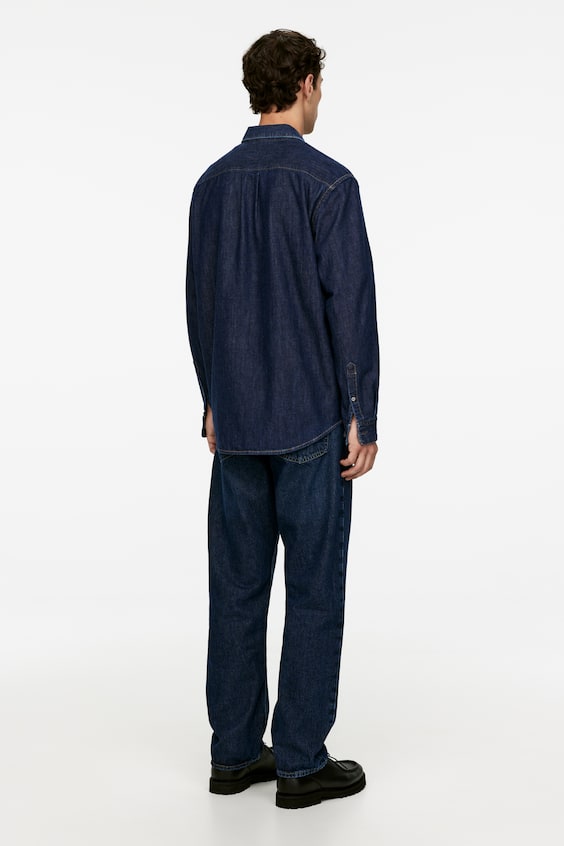 HM Legeres Jeanshemd Super Rabatt