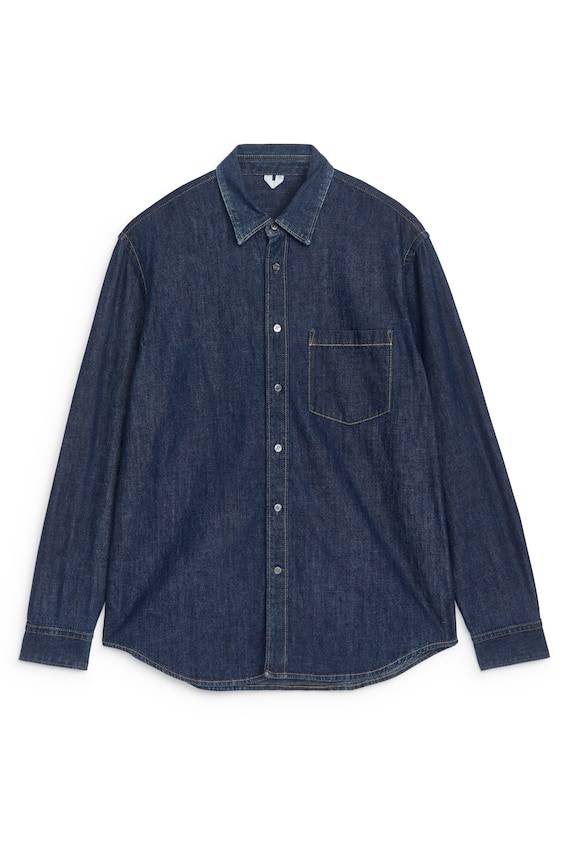 HM Legeres Jeanshemd Super Rabatt