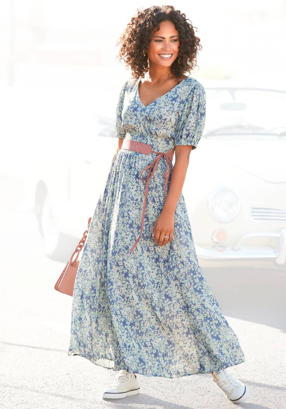 BUFFALO Dress in Dusty Blue Preisnachlass