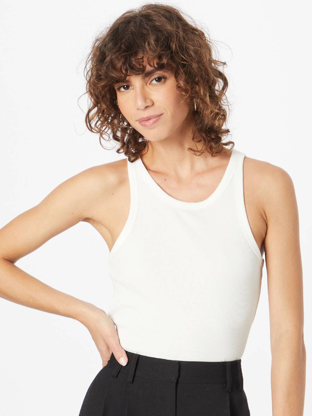 ONLY Top 'Lindsay' in Pastel Green, White Exklusive Angebote