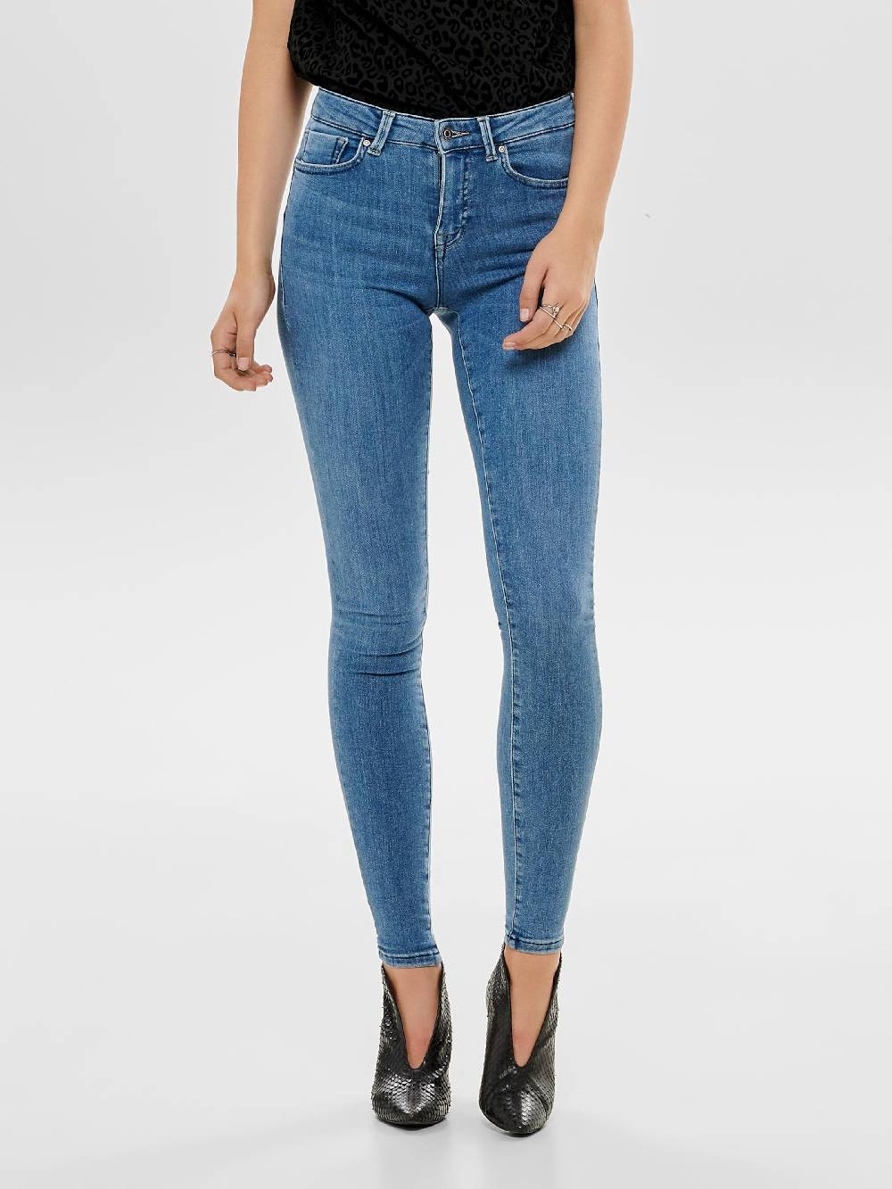 ONLY Skinny Jeans 'Power' in Blue Denim Tägliche Deals