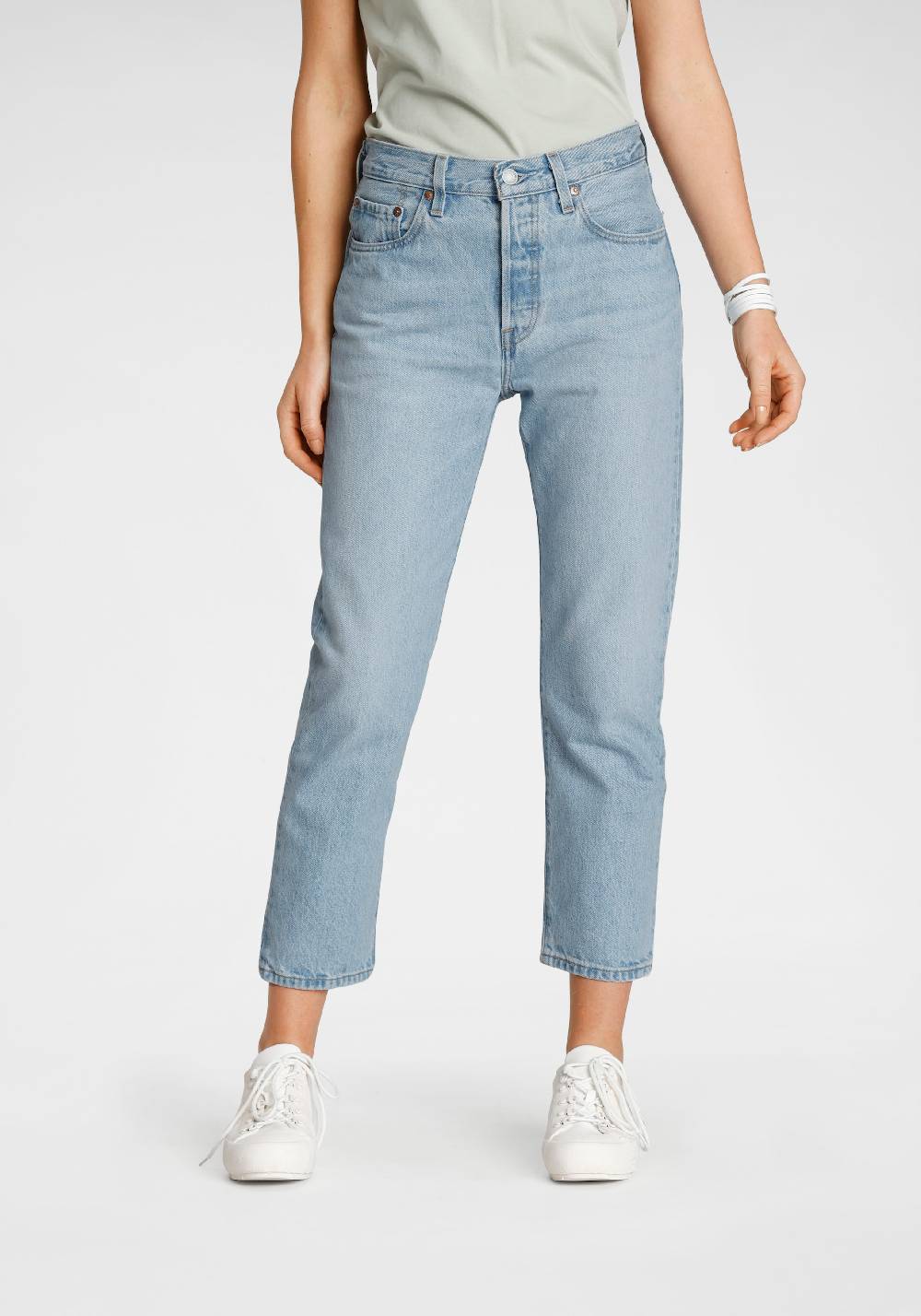LEVI'S ® Regular Jeans '501 Crop' in Blue Denim VIP-Rabatte