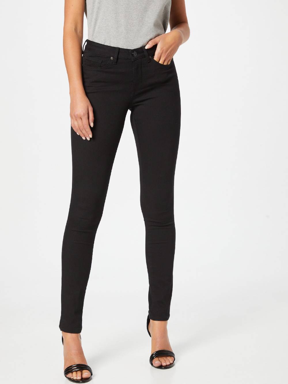 OPUS Skinny Jeans 'Elma' in Black Denim Kostenlose Rückgabe