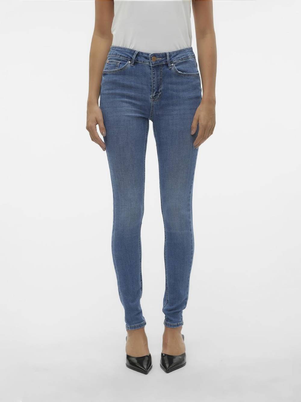 VERO MODA Skinny Jeans 'VMFLASH' in Blue Denim Bis zu 55% Rabatt